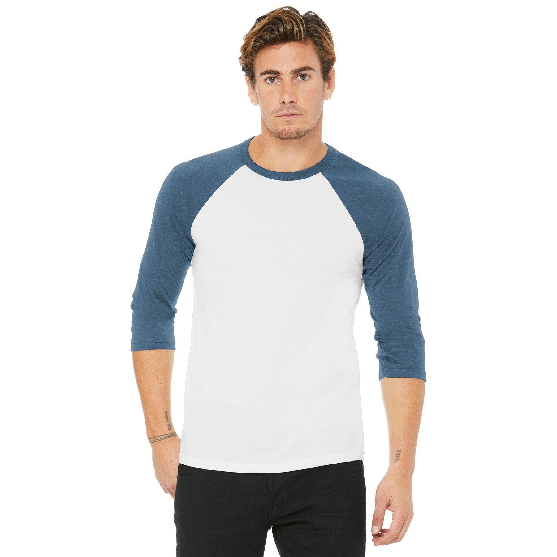 Bella + Canvas-BELLA+CANVAS ® Unisex 3/4-Sleeve Baseball Tee. BC3200-MedTech-17